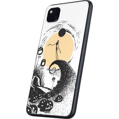 Disney The Nightmare Before Christmas Jack on Spiral Hill Art Google Pixel 4a Skin